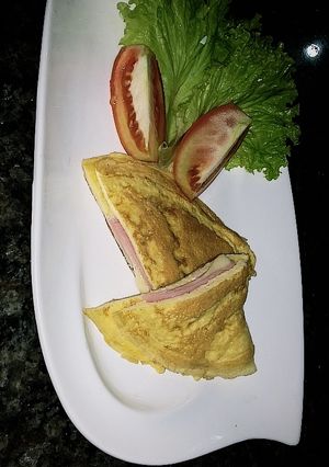 Una foto de Omelette de jamón y queso
