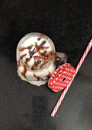 A picture of Cold coffee with Ice cream.
