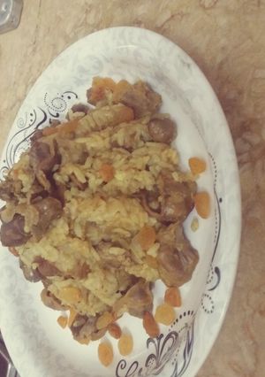 صورة لوصفة خلطة رز بالكبد والقوانص سريعه وخفيفه ولذيذه