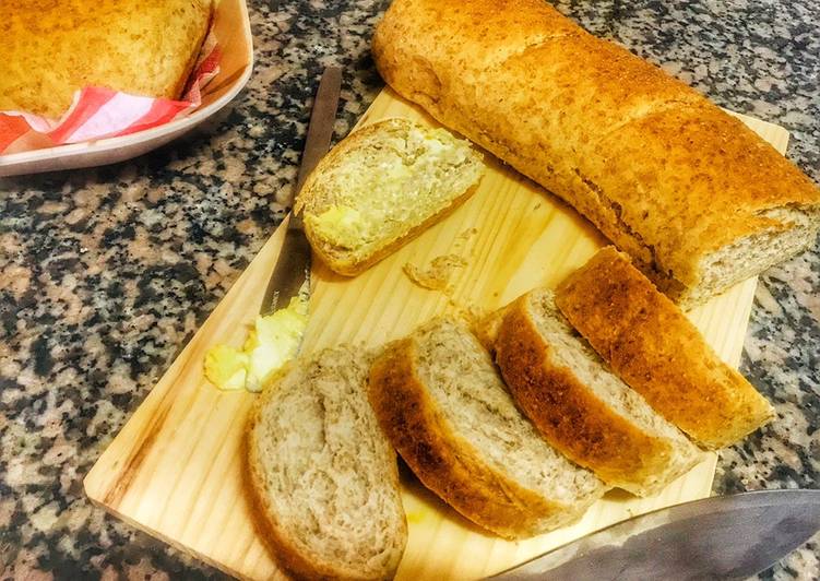 Homemade brown french bread