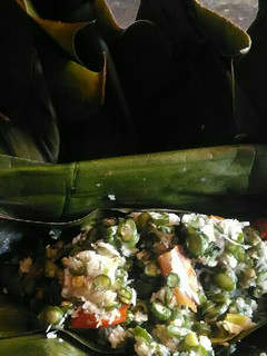 Foto resep Bothok Teri Kacang Panjang Kelapa Muda