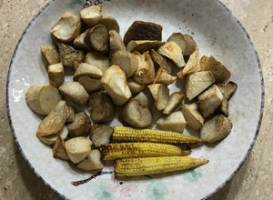 氣炸鍋-杏鮑菇&玉米筍 的食譜成品照片