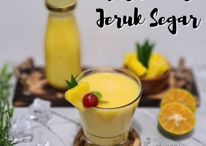 Recipe: Tasty Jus Nanas Jeruk Segar