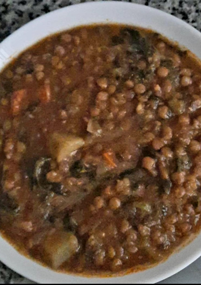Una foto de Lentejas con verduras a mi estilo en olla rápida