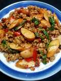 Stir-Fried Minced Pork and Sausage with Holy Basil (Pad Krapow)