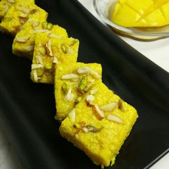 Mango kalakand A picture of Mango kalakand.