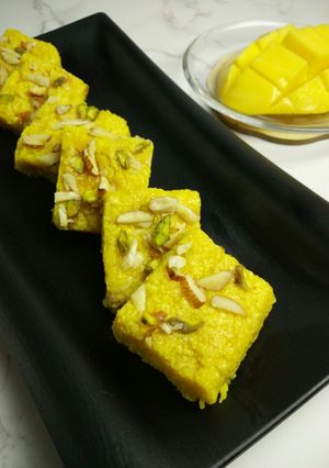 A picture of Mango kalakand.