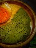PALAK NEER DOSA | SPINACH NEER DOSA WITH ONION TOMATO CHUTNEY