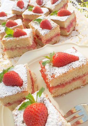 Foto di 🍓Mattoncini con crema di fragole