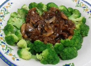 Foto resep Brokoli jamur cah sapi lada hitam