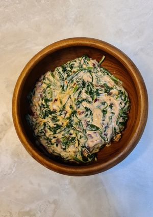 A picture of Creamy spinach.