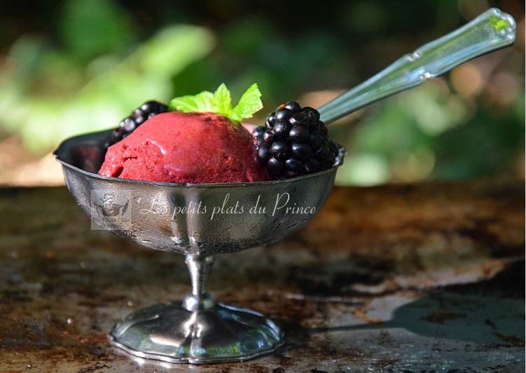 Glace à la mûre, sans sorbetière