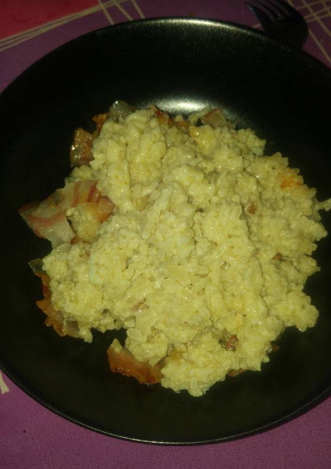 Una foto de Risotto quesos, nueces y bancon