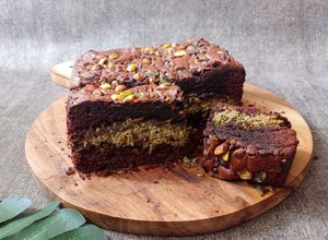 Foto resep Kunafa Pistachio Brownie