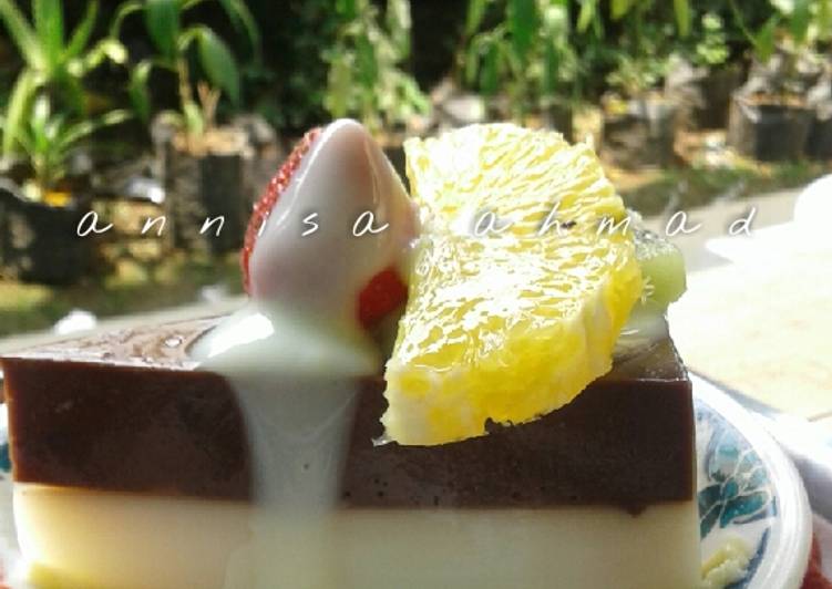 Puding vanila coklat