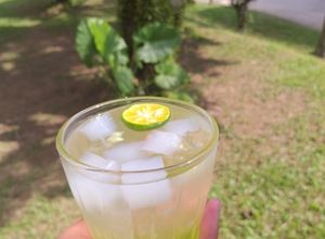 Foto resep Es   jeruk  sirup  melon