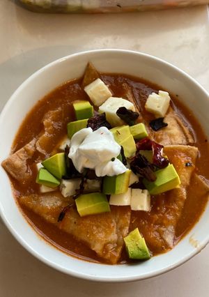 Una foto de Sopa azteca