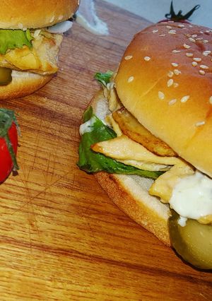 O poză a rețetei Hamburger de pui.