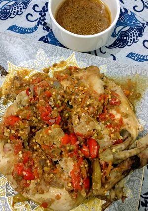 Foto resep Ayam Kukus Pedas