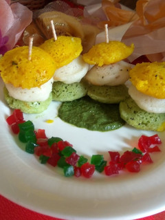 A picture of Tricolour Idli.