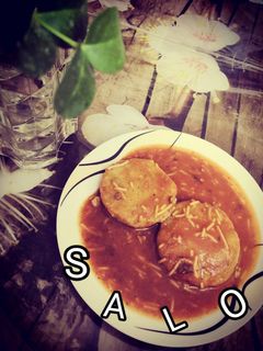 صورة لوصفة كبة مع السوب الأحمر