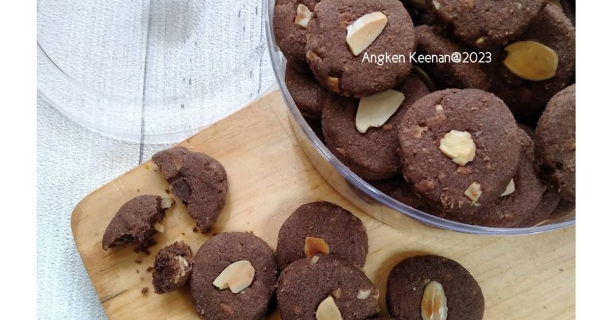 Resep Choco Almond Cookies Oleh Angken Keenan Cookpad 1177