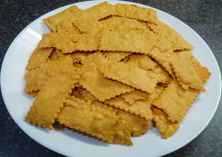 Recipe of Super Quick Homemade Crackers à la farine de pois chiches (vegan)