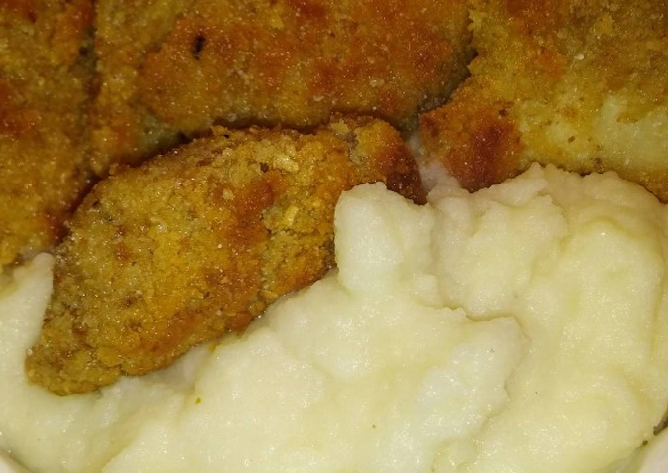 Chicken nuggets with mashed potatoes #RecetasEconomicas