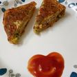 Bread cheese omlet sandwich..