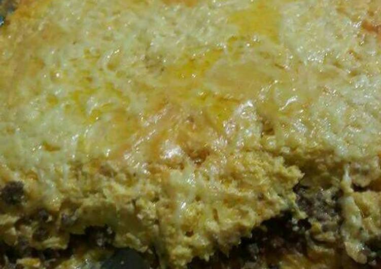 Torta de milho verde com carne moida