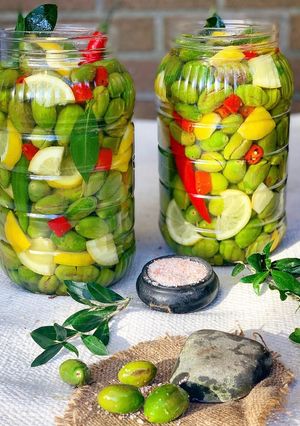 صورة لوصفة كبّس الزيتون الأخضر