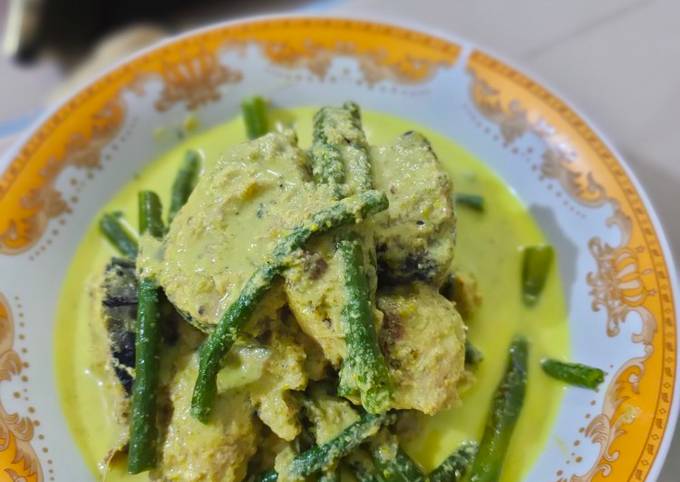 Gulai ikan tongkol + kacang panjang