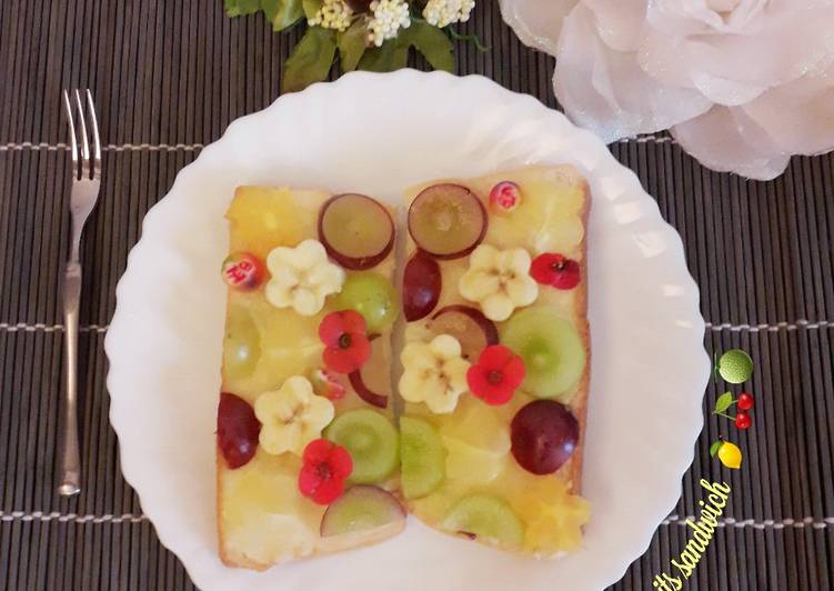 Cara Gampang Menyiapkan Fruits sandwich ?????, Enak