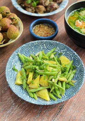 Hình của món Đậu Cô Ve Xào Dứa.