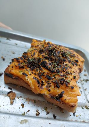 Foto resep Aburi Mentai Toast (roti bakar mentai)