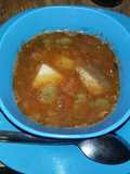 Caldo de sardinas con verduras