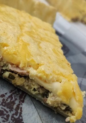 Una foto de Quiche Lorraine sin crema