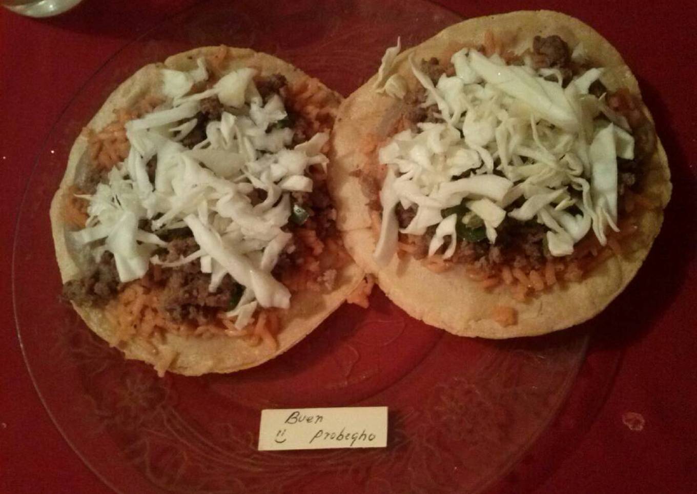 Tostadas de carne molida