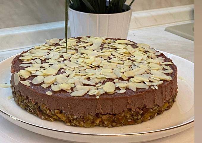 Сыроедческий Малиново-лимонный кешью кейк 🍰 (ПП, веган)