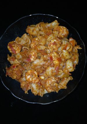 A picture of Shrimp pasta.