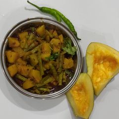 Pumpkin guvar sabji A picture of Pumpkin guvar sabji.