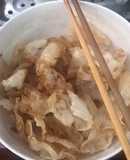 Bánh tráng chiên sốt mắm hành