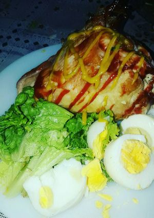 Una foto de Pollo trozado agridulce