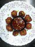 Leftover ரைஸ்  மினி வடை வித் செஸ்வான் சட்னி