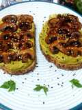 Sandwich cu guacamole 🥑și ciuperci🍄