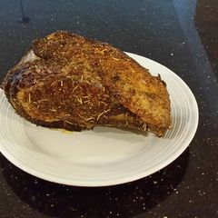 A picture of Roast Standing Beef Rib Roast with Au Jus.