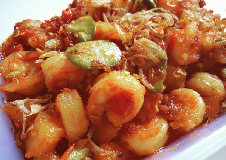 Langkah Mudah untuk Menyiapkan Kentang udang pete balado, Bisa Manjain Lidah