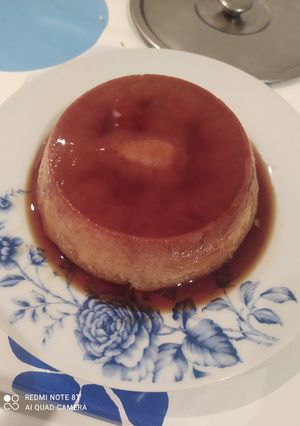 Una foto de Flan de huevo sabor acaramelado total