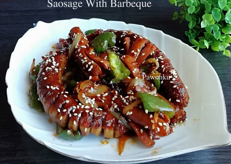 497.Saosage With Barbeque Sauce
