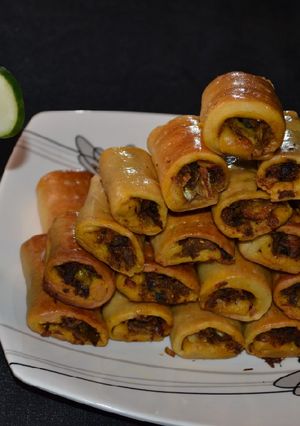 A picture of Baked fish roll.